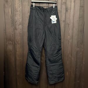 NWT Slalom Ski Snowboarding Pants Men's Sz M Black Pockets Waterproof W34 L32